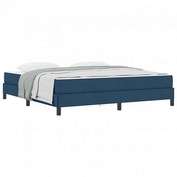 vidaXL Postel s boxspringem Modrá 180 x 200 cm textil