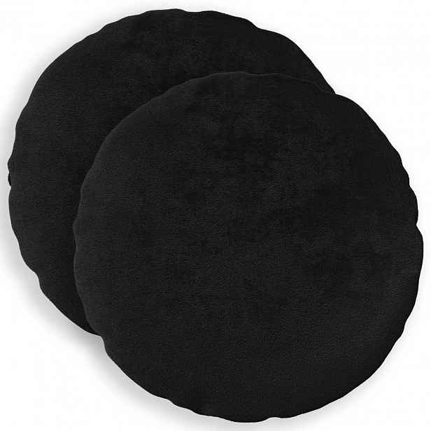 vidaXL Povlak na polštář 2 pcs HEERLEN Černá Ø 30 cm Flanel