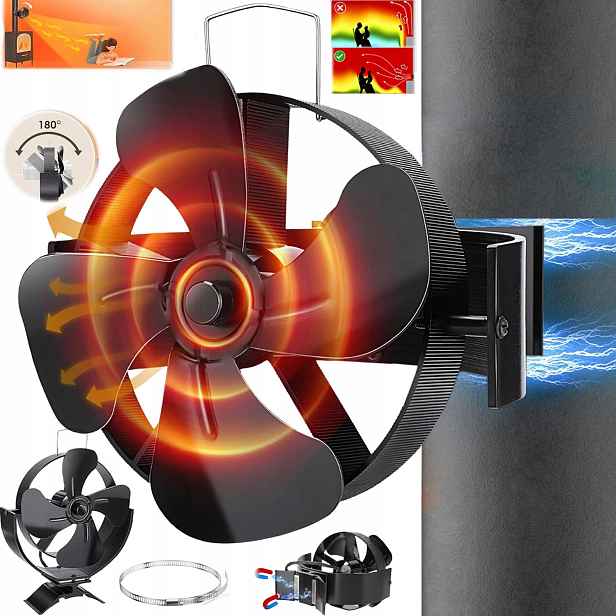 Termoelektrický Krbový Ventilátor Napájený Teplem, Tichý Krb