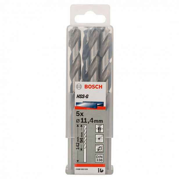Bosch - Sada vrtáků do kovu, 11,4x142 mm, 5 ks 2608585533