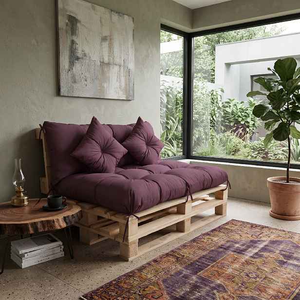 Interiérový polstr na palety LIVING 15 švestková – do obývacího pokoje MyBestHome