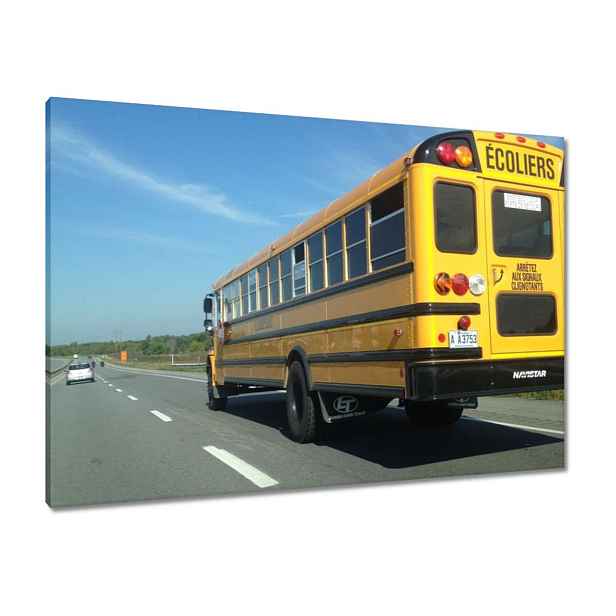 Obrazy 100x70 Žlutý školní autobus