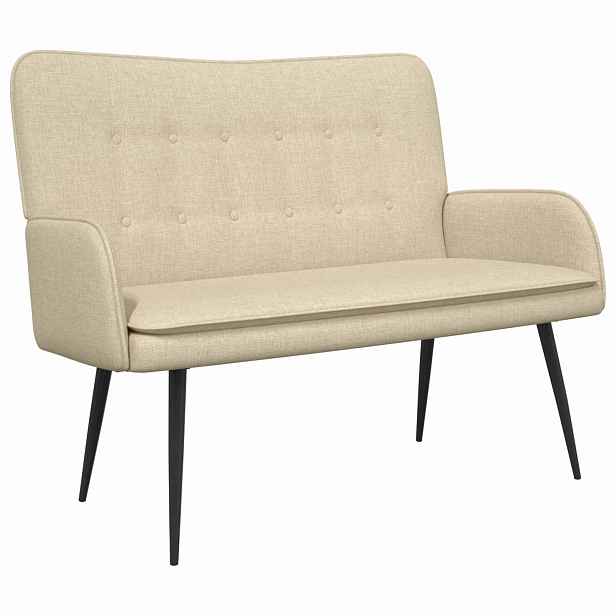 vidaXL Sofa pro dvě osoby Krémová 115 x 61 x 87 cm Textil