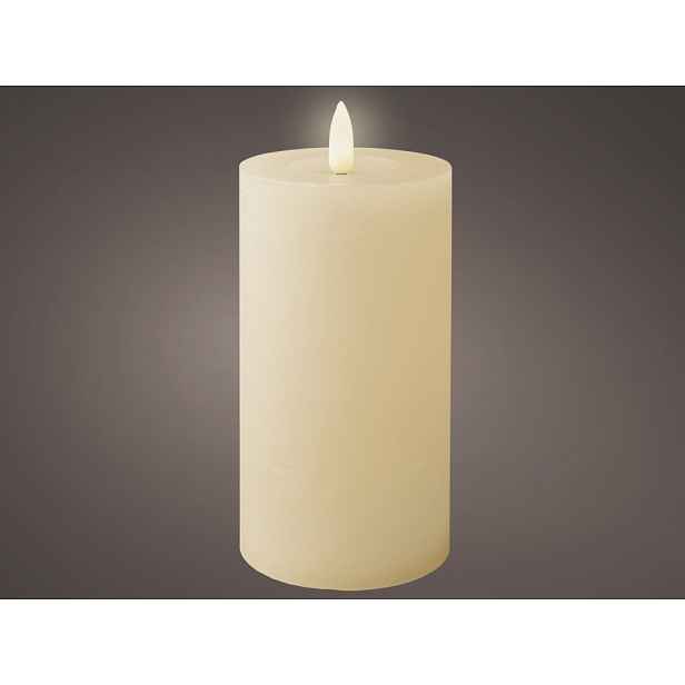 LED svíčka Lumineo 7x15 cm, krémová
