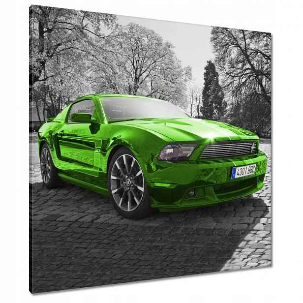 Obrazy 80x80 Zelený Ford Mustang Usa