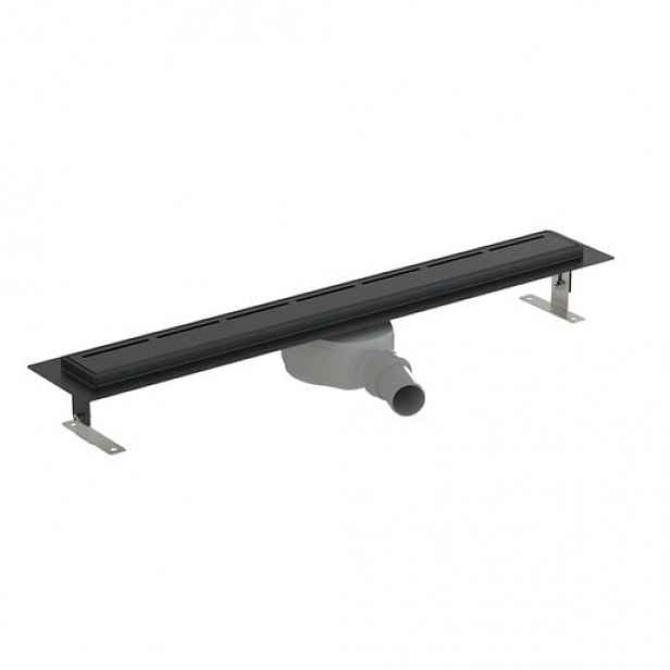 Sprchový žlab SAT 85 cm nerez černý ZLAB90NRZBL