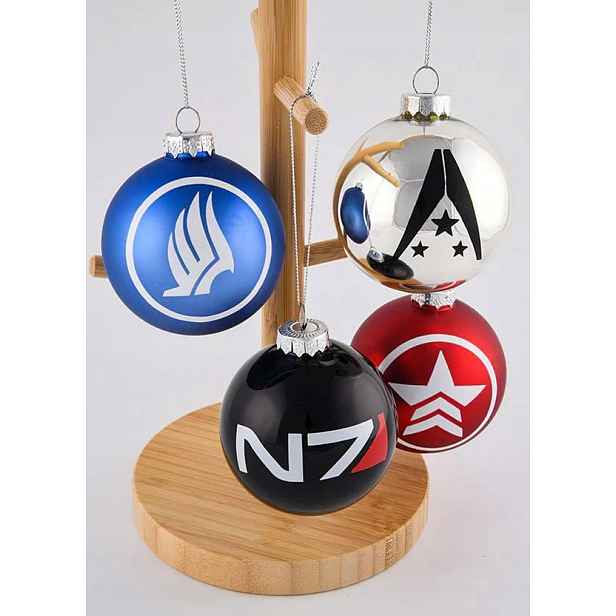 Vánoční Baňky na stromeček 4 kusy Mass Effect