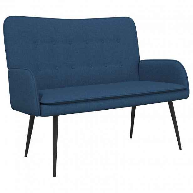vidaXL Sofa pro dvě osoby Modrá 115 x 61 x 87 cm Textil