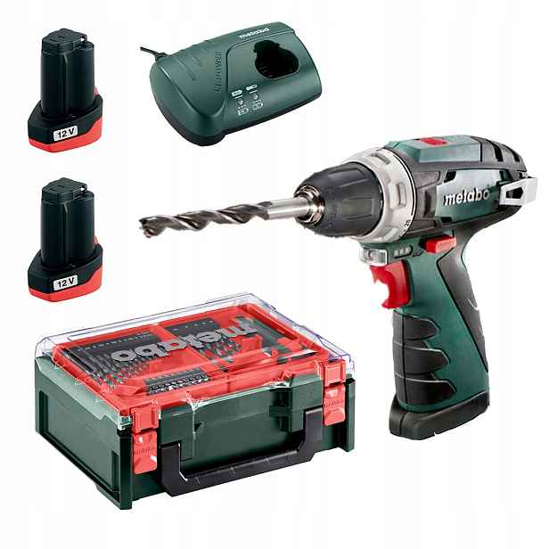 Aku Vrtačka Metabo 600080710 PowerMaxx Bs Basic Set 12V 2x2Ah 41el.