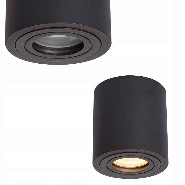 Černá nástěnná tuba Faro XL IP65 GU10 do kuchyně Light Prestige