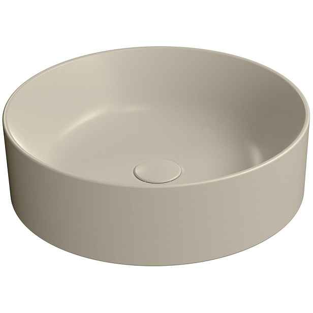 GSI KUBE X keramické umyvadlo na desku, průměr 45cm, creta mat