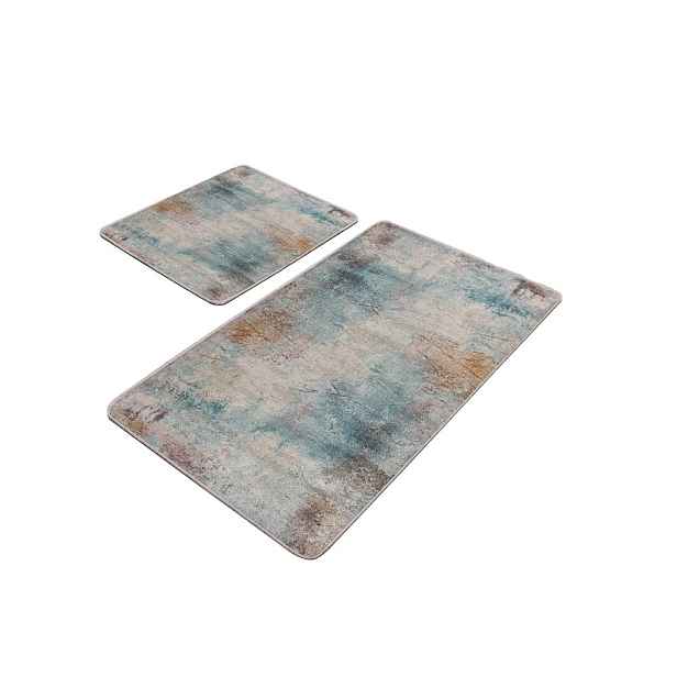 Modro-šedé koupelnové předložky v sadě 2 ks 60x100 cm – Mila Home