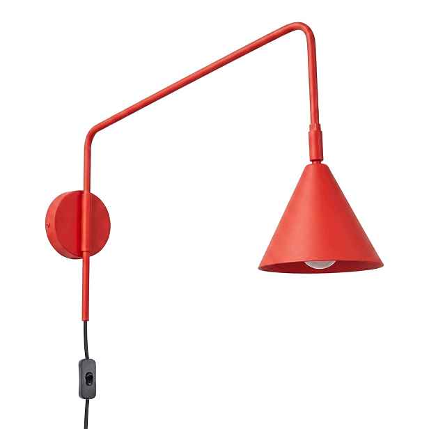 Nástěnná lampa Nox červená Nástěnná lampa na výložníku do ložnice pohyblivá Sollux