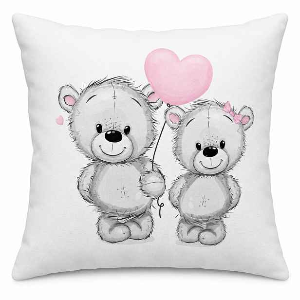 Povlak na polštář BEAR LOVE II. 40x40 cm Mybesthome