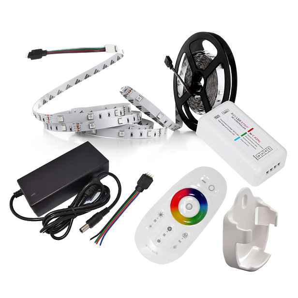 Set Led Rgb Bílá 5050 Páska 5 m Dálkový Ovladač Dotyk
