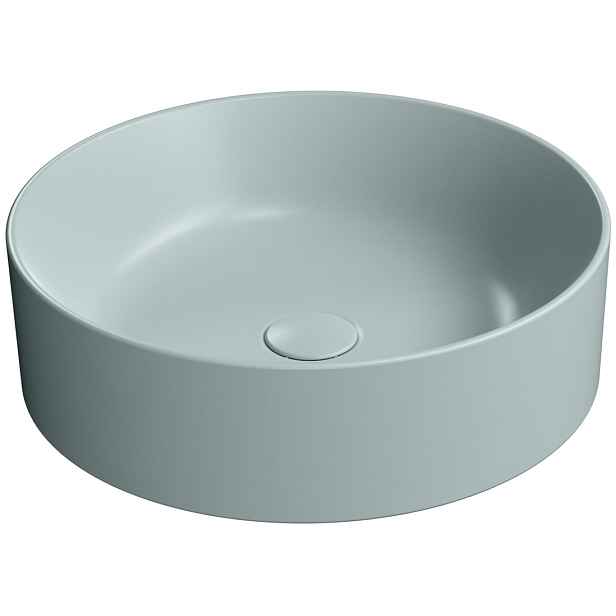 GSI KUBE X keramické umyvadlo na desku, průměr 45cm, ghiaccio mat
