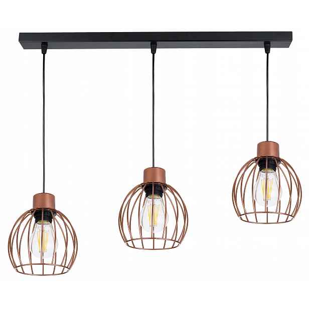 Závěsná lampa závěsný lustr loftová koule měď