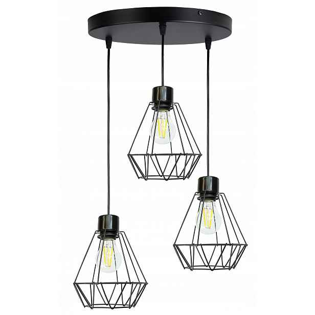 Závěsná Stropní Lampa Lustr Převislý Briliantový Drát