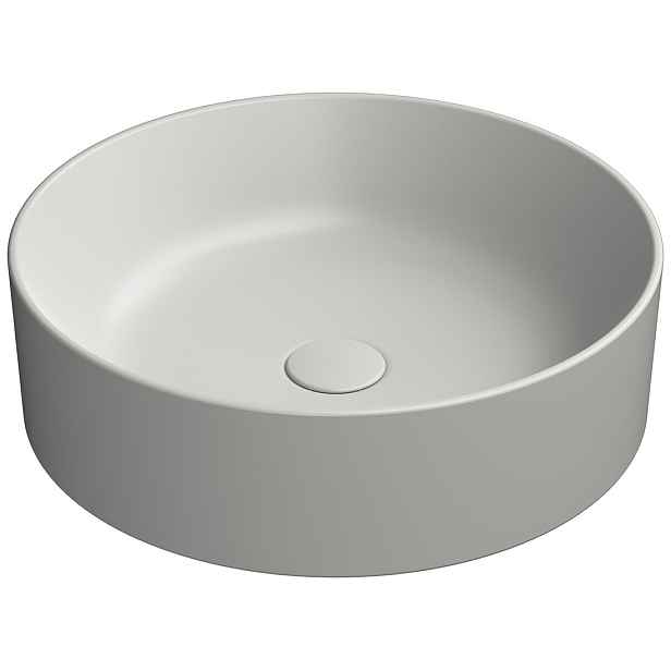 GSI KUBE X keramické umyvadlo na desku, průměr 45cm, cenere mat