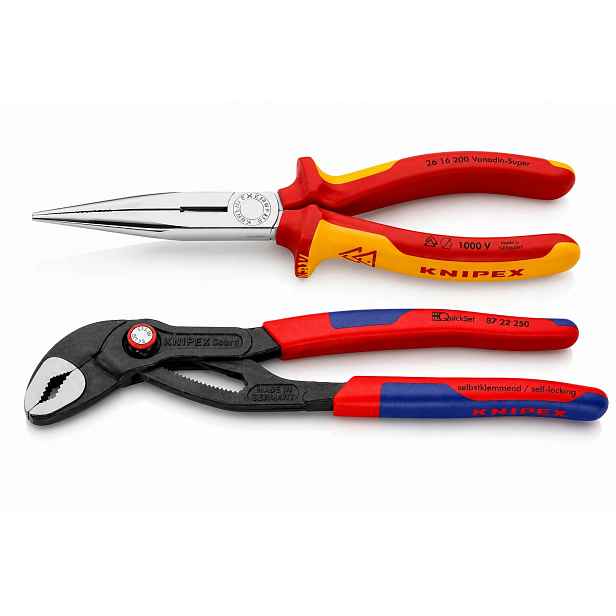 Knipex Pro Box Kleště Na Trubky Cobra 250 Půlkulaté Kleště 200 Sada