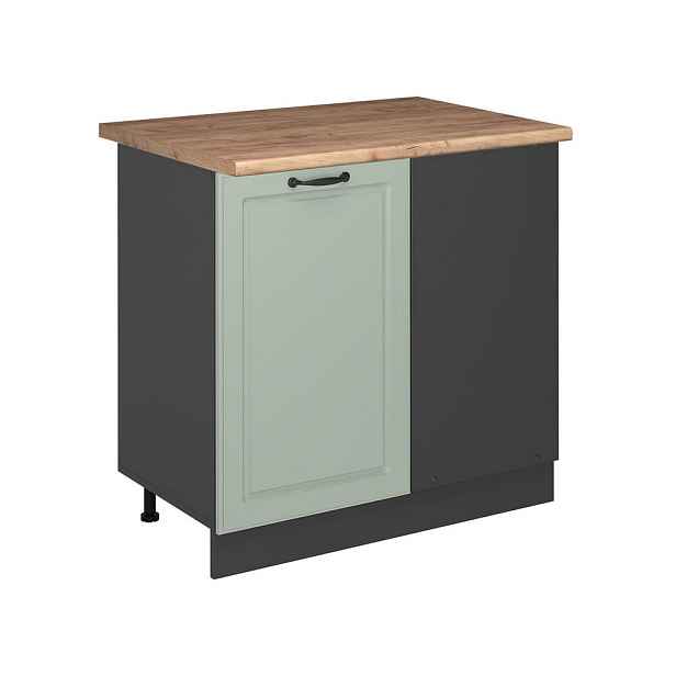 Vicco ROHOVÁ SKŘÍŇKA R-Line, Mint venkovský dům/Antracit, 86 cm pracovná doska Dub Goldkraft