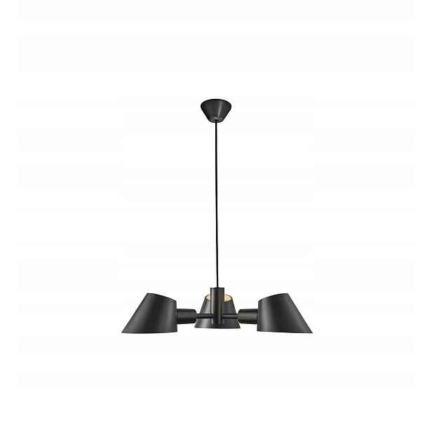 Závěsná lampa Stay 3 Dftp E27 28W kov Černá