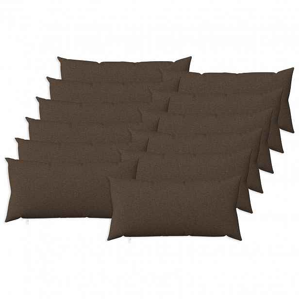 vidaXL Polštář s polštářem HEERLEN 12 ks Taupe Textil
