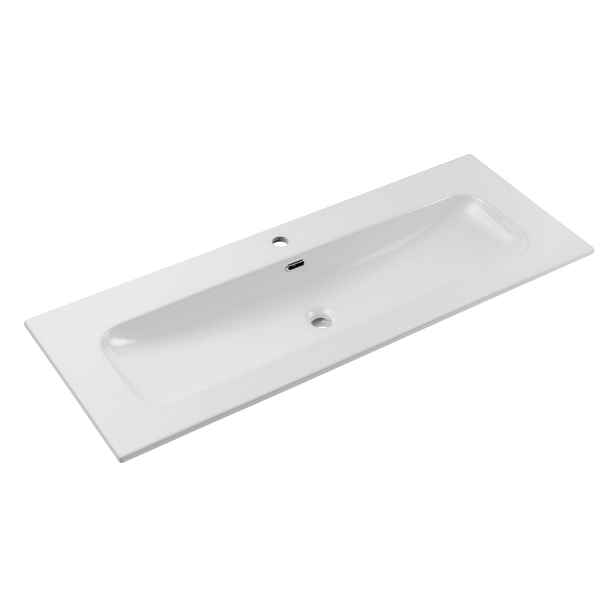 ArtCom Keramické umyvadlo FLY 120 | bílý lesk 120 cm