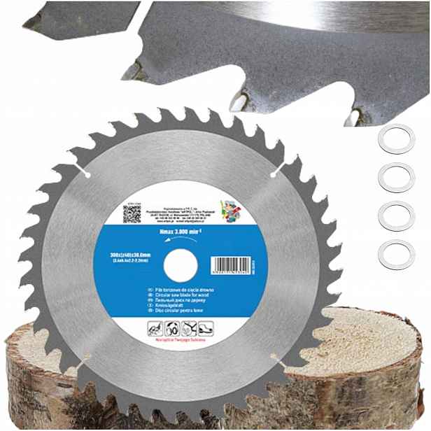 Kotoučová Pila Na Řezání Dřeva 300x30,0 mm Widia 40 Vidiových Zubů