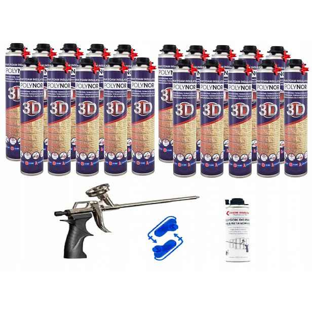 Pur Sprchová Pěna Polynor 3D 850 ml zateplení podkroví 20 kusů