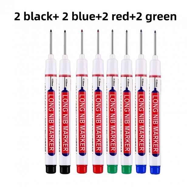 TEMU Sada 8 ks linkových nástrojů, 20 mm hloubkové děrování - červené, černé, modré, zelené inkoustové , barevné fixy, pro řemeslné výroby.