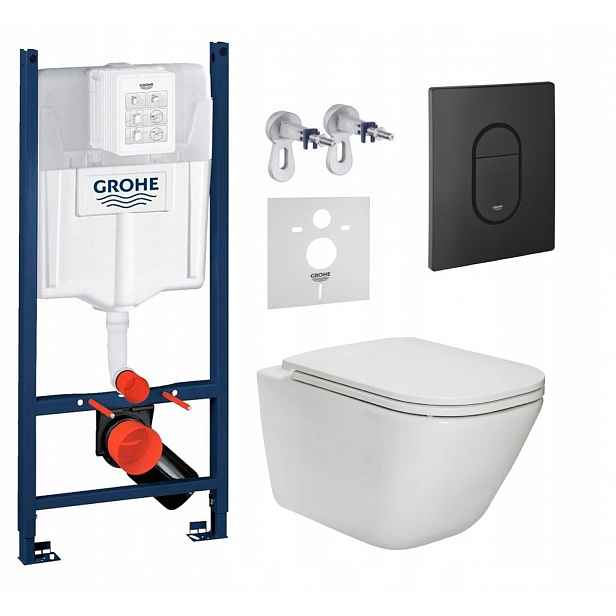 Wc Podomítkový Set Stelaz Grohe Wc Mísa Rim Roca Gap Tlačítko
