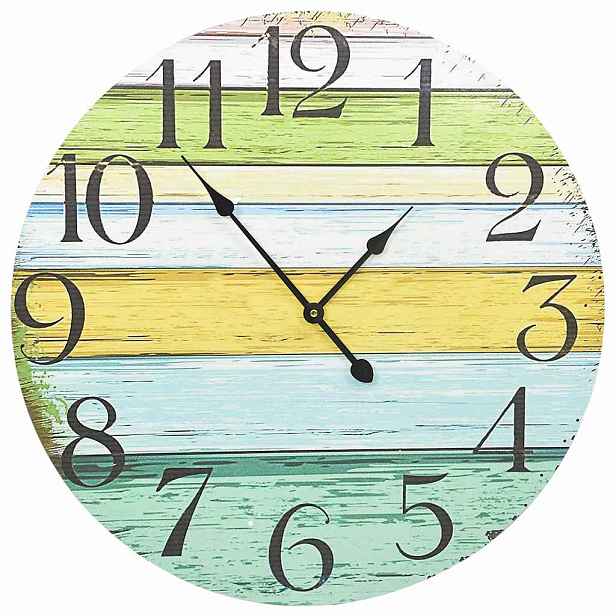 vidaXL Nástěnné hodiny vícebarvené 60 cm MDF