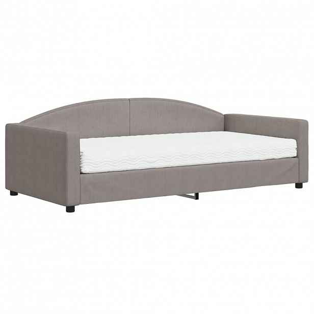 vidaXL Válenda s matrací taupe 100 x 200 cm textil