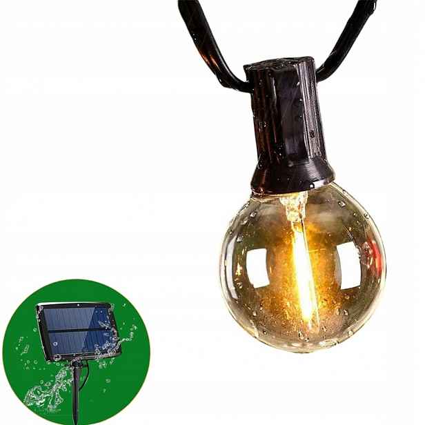 Led Solární Girlanda Zahradní Lampy Balippe Řetěz Sada 10 M +2 Soláry