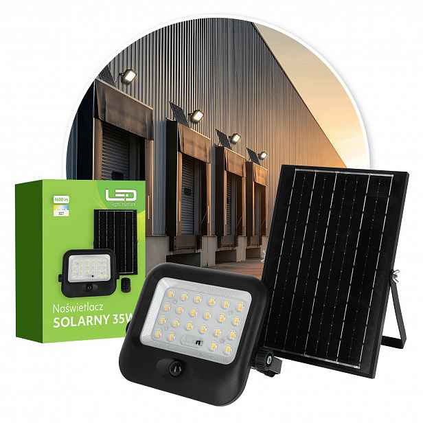 Solární zahradní lampa Dálkový Ovladač Led 35W 3CCT IP65