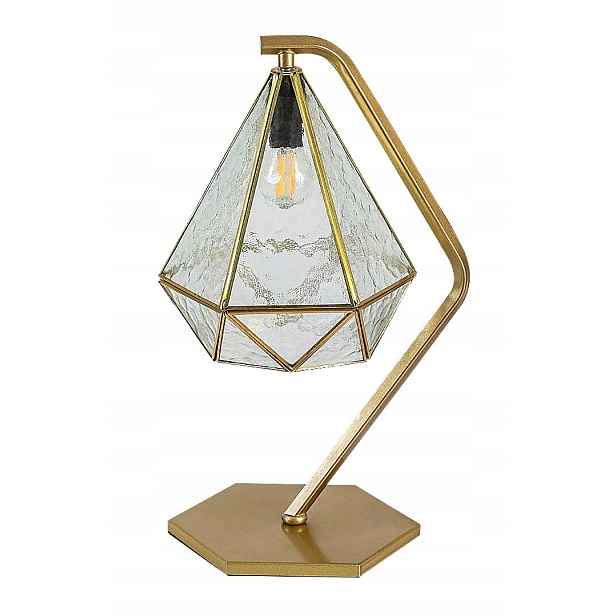 Stolní lampa vintage diamantová zlatá základna 1xE14 40W Norah Rabalux