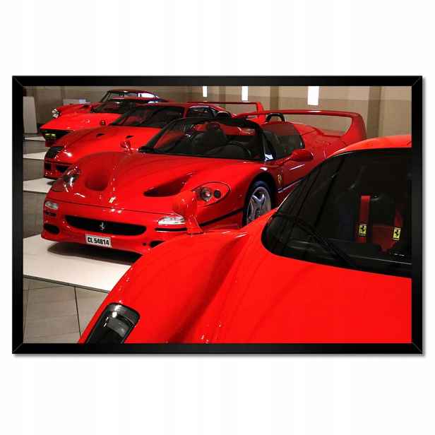 Plakáty v rámu 60x40 Červené Ferrari