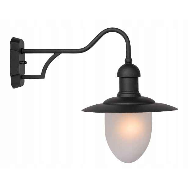 Venkovní nástěnné svítidlo Aruba E27 24W IP44 Černé Lucide
