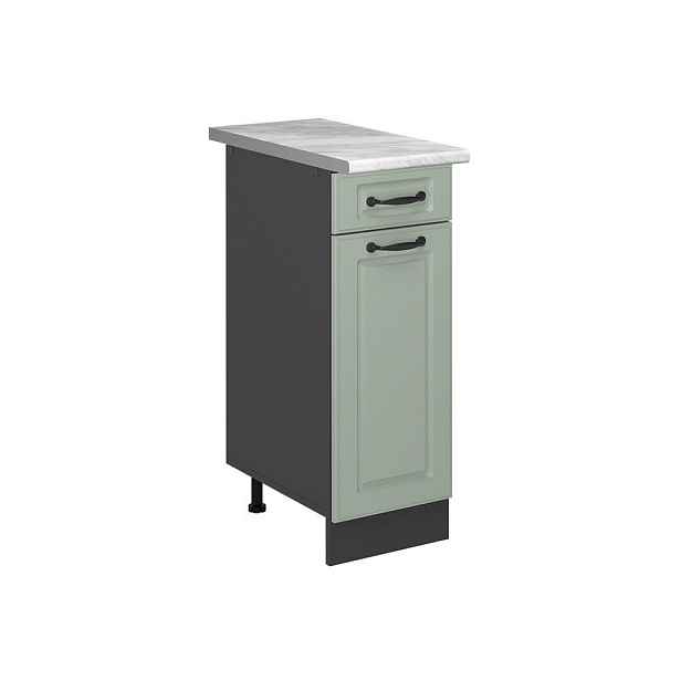 Vicco SPODNÍ SKŘÍŇKA KUCHYŇSKÉ LINKY R-Line, Mint venkovský dům/Antracit, 30 cm pracovná doska Mramor