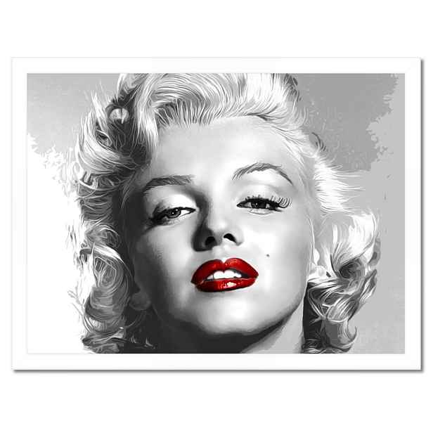 Plakáty v rámu 40x30 Monroe Červené rty