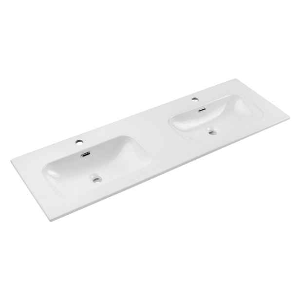 ArtCom Keramické umyvadlo FLY 140D | E-8073-140D | bílý lesk 140 cm