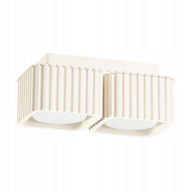 Sollux Lighting Riff stropní spot béžový rýhovaný 2xGX53 10W
