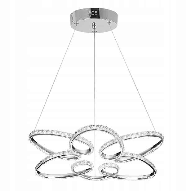 stropní svítidlo Led Chrom Křišťálová Designová Závěsná Moderní Glamour