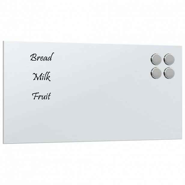 vidaXL Nástěnná magnetická tabule bílá 40 x 20 cm tvrzené sklo
