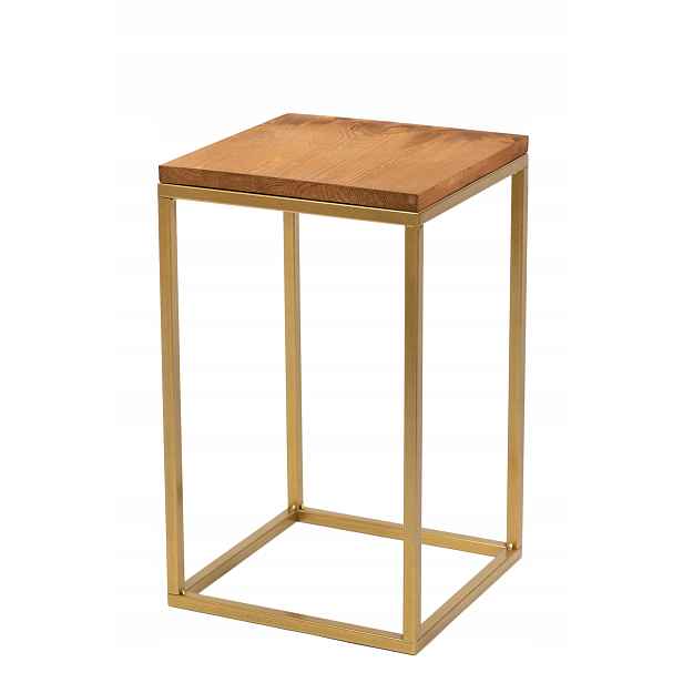 Držák Na Květináč Kovový Stojan Na Květiny Zlatý 40 CM Loft Polský Výrobek