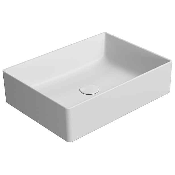 GSI KUBE X keramické umyvadlo na desku, 50x37cm, bílá mat