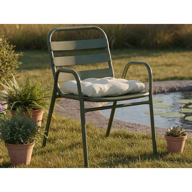 Kovová zahradní židle Bruto, zelená