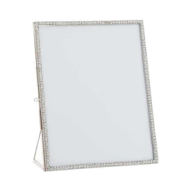 Stříbrný kovový fotorámeček s kamínky Jewel XL - 20*25 cm J-Line by Jolipa
