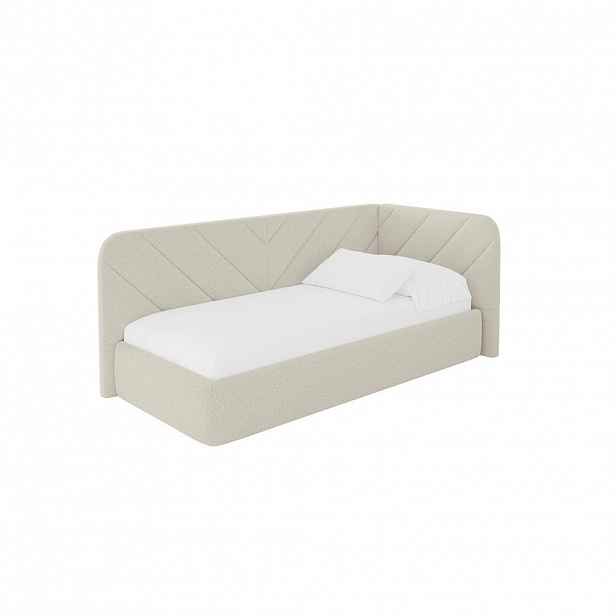 ALTDECOR JEDNOLŮŽKOVÁ POSTEL pro mládež s úložným prostorem, vlevo - FIKY 80x200 béžová